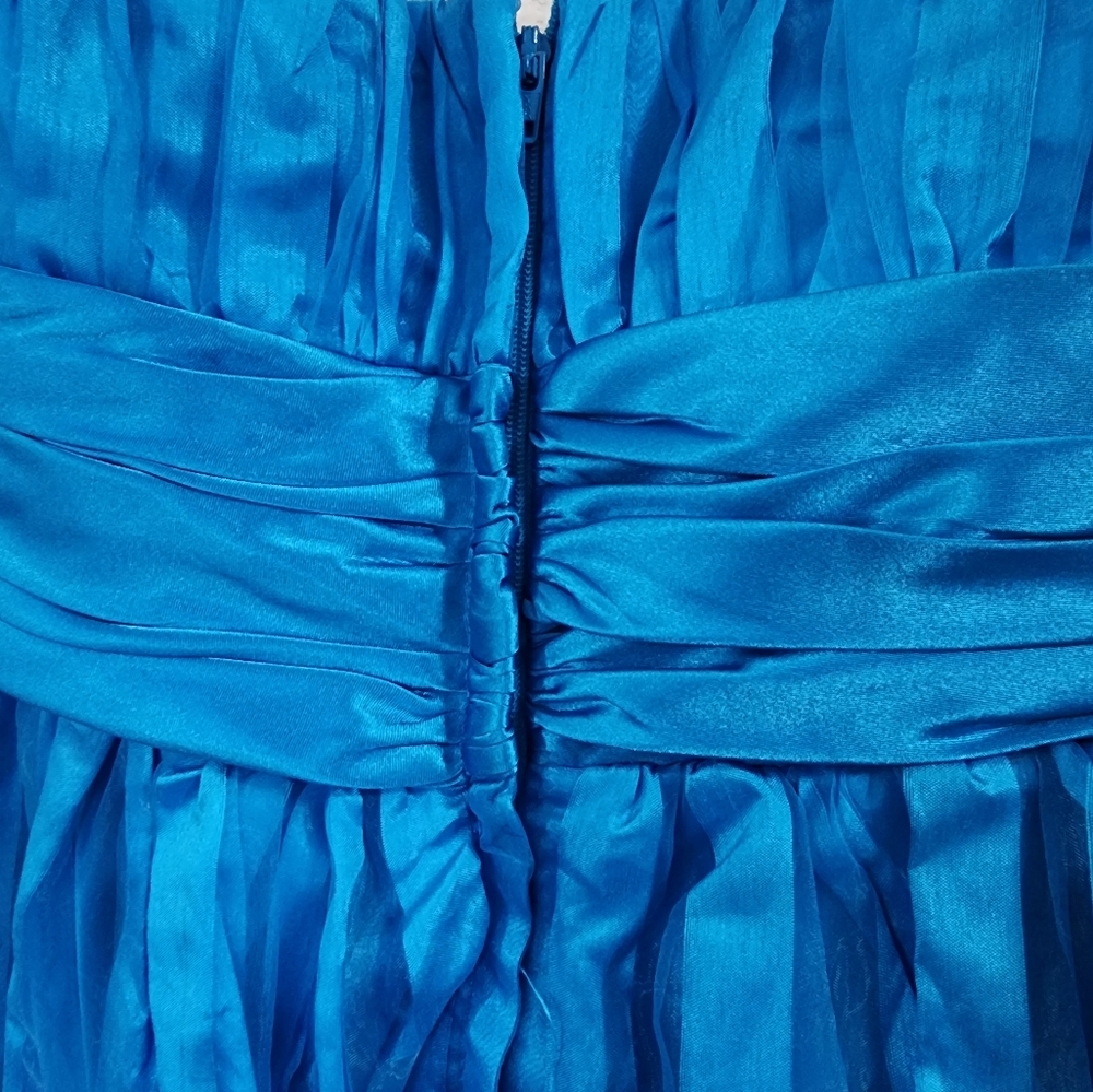 BETSY JOHNSON blue cupcake dress, strapless, mini, size 0, Y2K, vintage - Picture 6 of 7